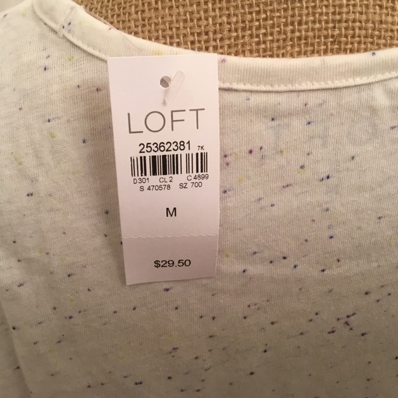 LOFT Boatneck Tank Top - Whisper White Medium NWT - Picture 7 of 8